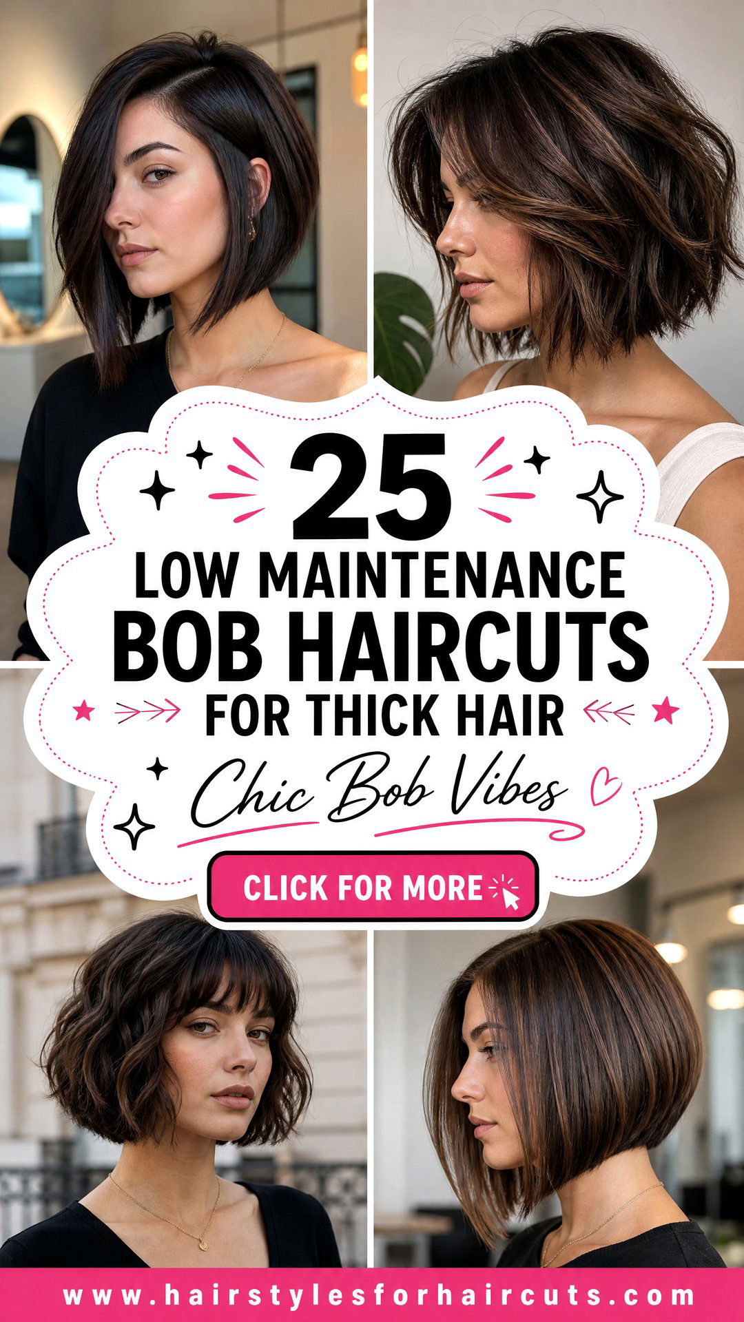25 Low Maintenance Bob Haircuts for Thick Hair to Try - 25 Low Maintenance Bob Haircuts for Thick Hair to Try