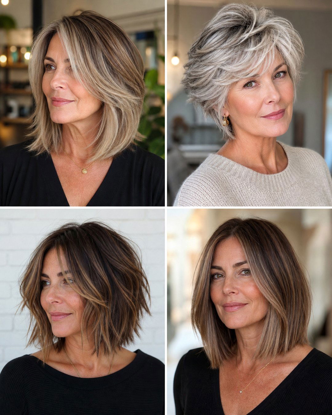 25 Low Maintenance Haircuts Thick Hair Over 50 Women Love