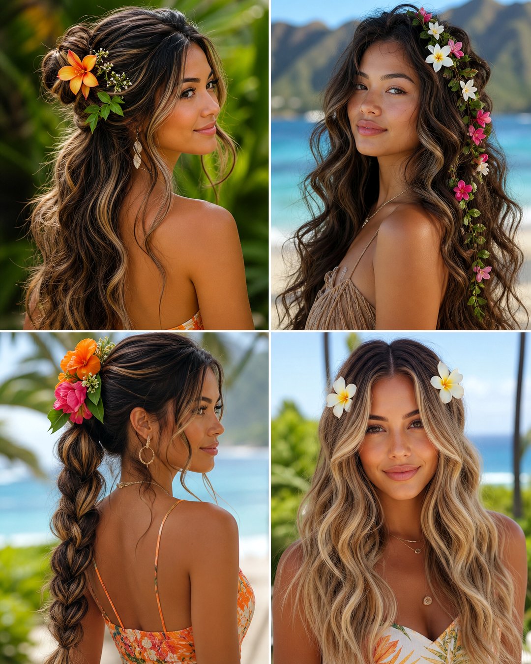 25 Luau Hairstyles for Long Hair Tropical Beauty Ideas