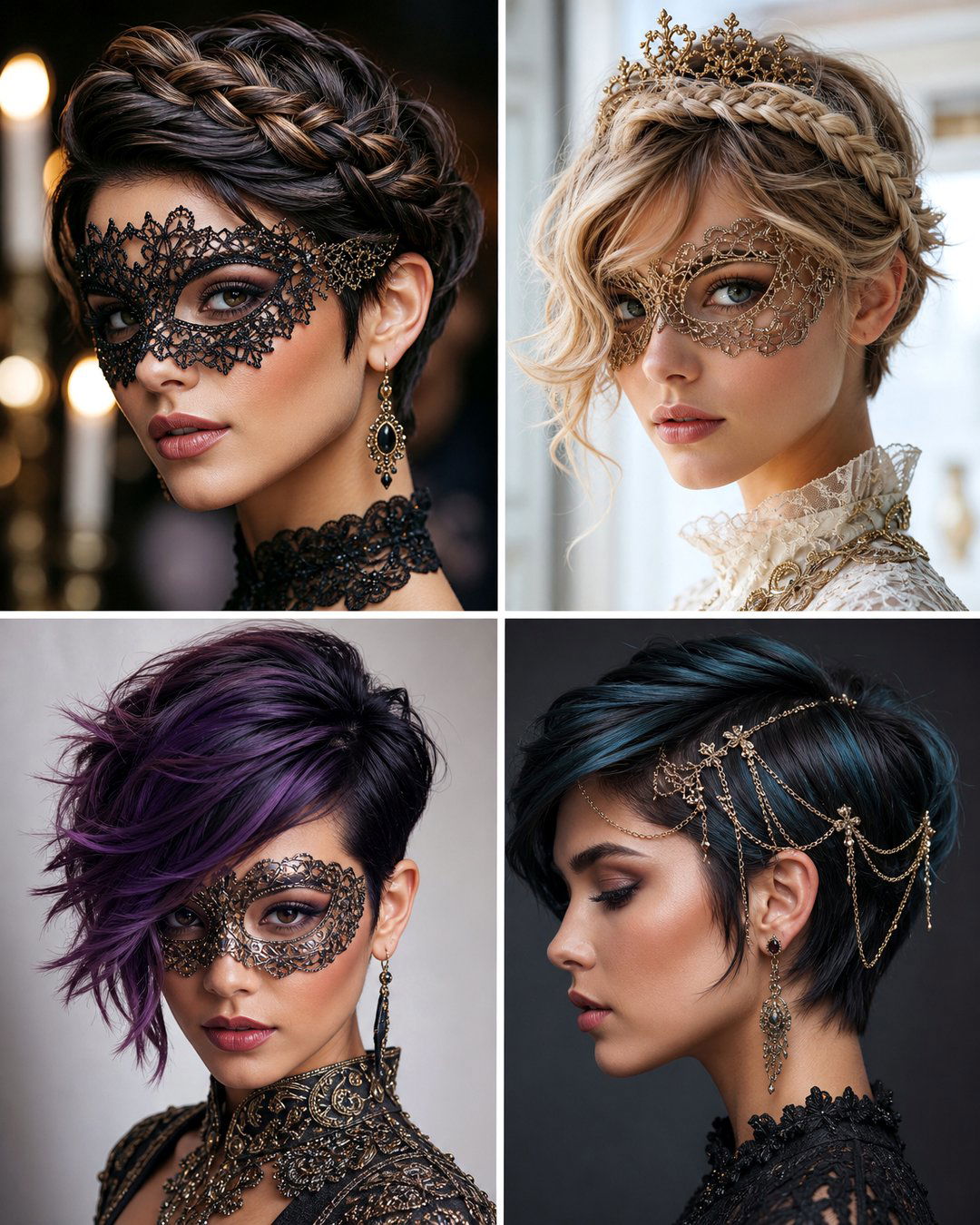 25 Masquerade Hairstyles for Short Hair Glam Styles