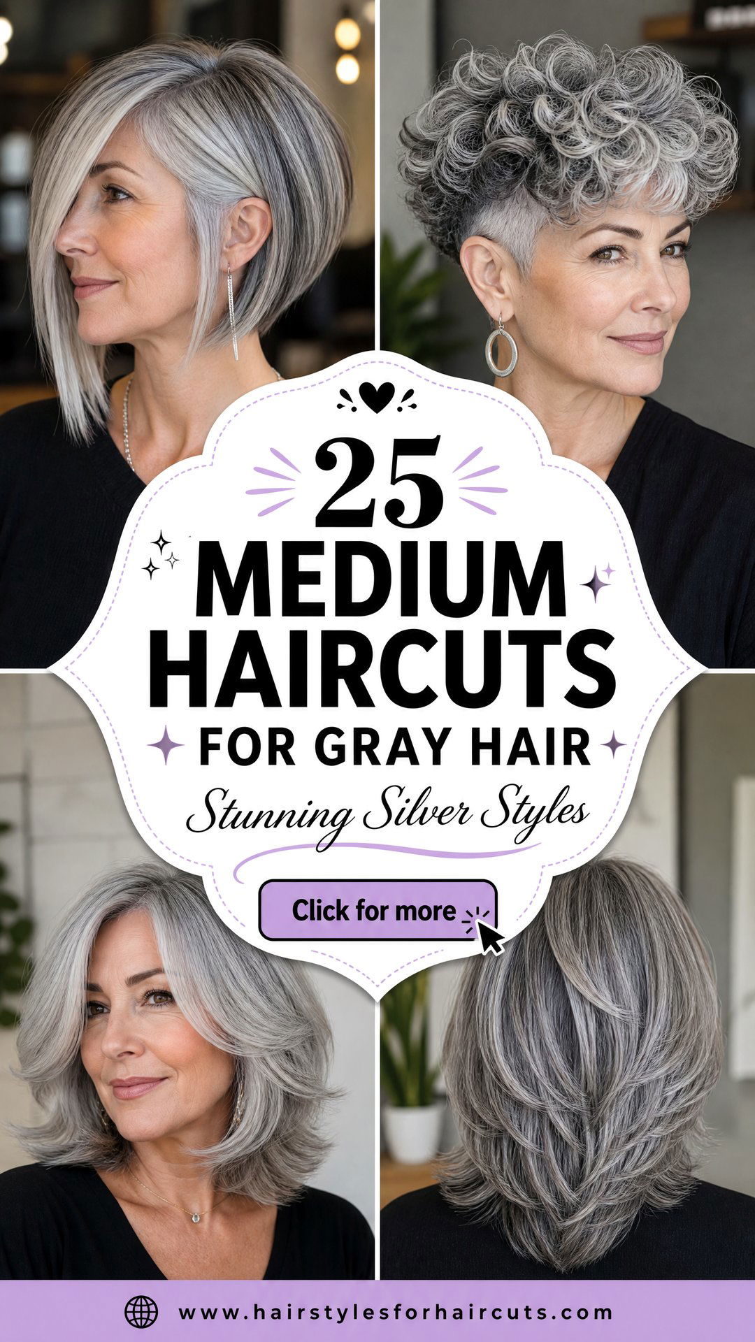 25 Medium Haircuts for Gray Hair That Look Stunning - 25 Medium Haircuts for Gray Hair That Look Stunning