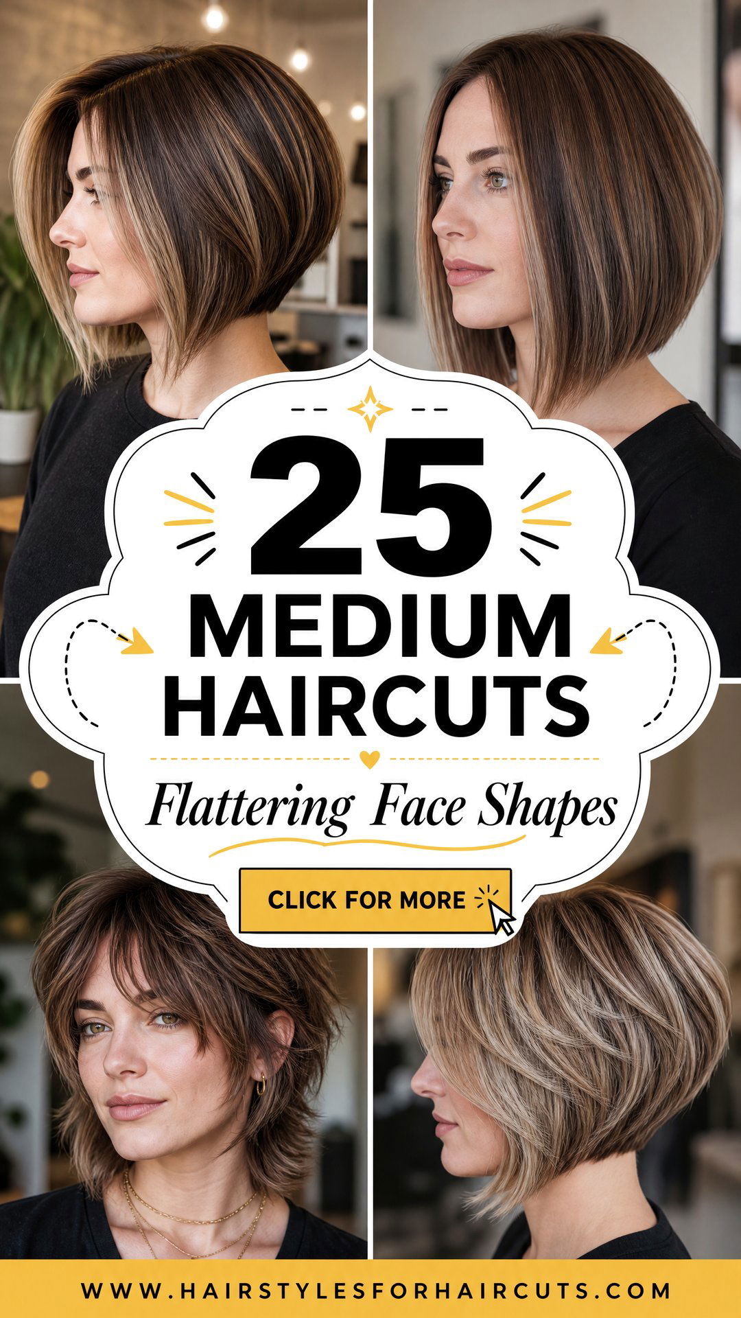 25 Medium Haircuts to Flatter Every Face Shape - 25 Medium Haircuts to Flatter Every Face Shape