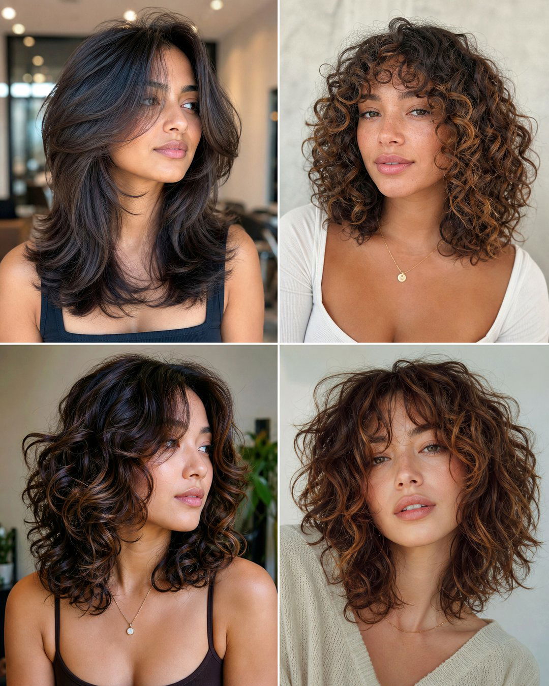 25 Medium Length Hairstyles for Thin Curly Hair