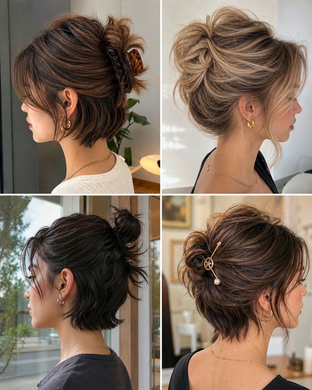 25 Messy Bun Hairstyles for Short Hair Easy and Chic Looks