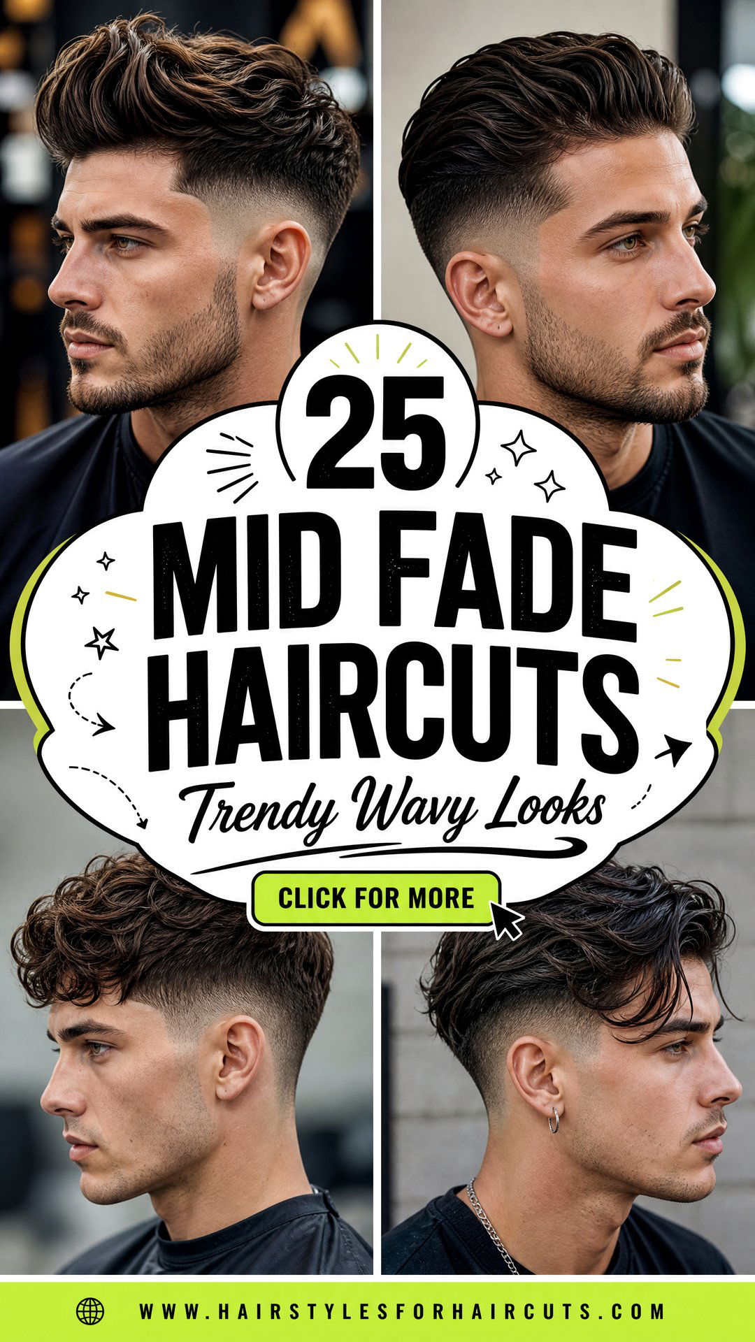 25 Mid Fade Haircuts Wavy Hair Styles for Trendy Men - 25 Mid Fade Haircuts Wavy Hair Styles for Trendy Men
