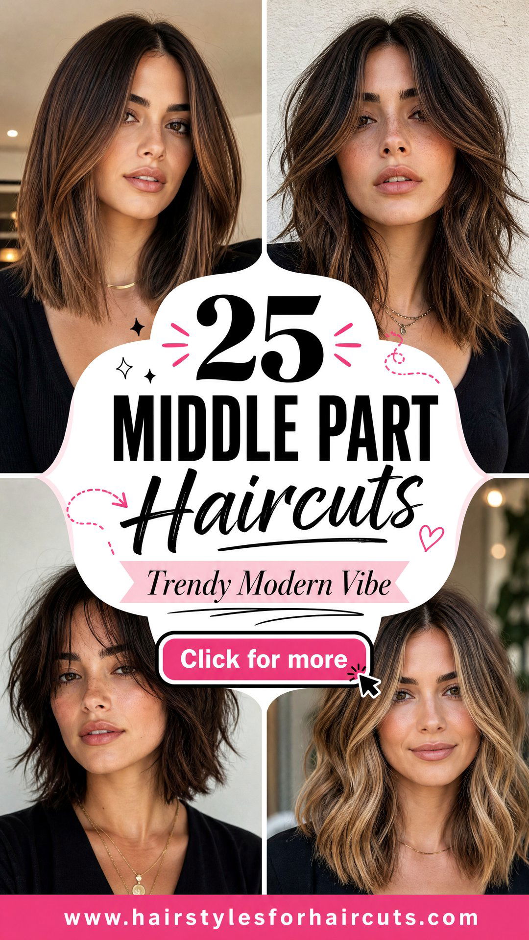 25 Middle Part Haircuts for a Trendy Modern Vibe - 25 Middle Part Haircuts for a Trendy, Modern Vibe