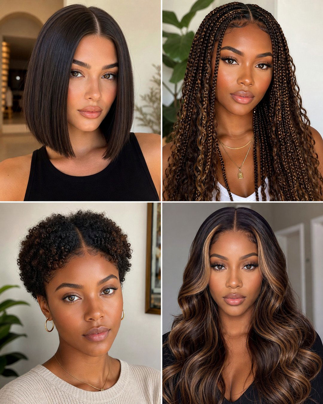 25 Middle Part Hairstyles for Black Hair Chic and Stunning