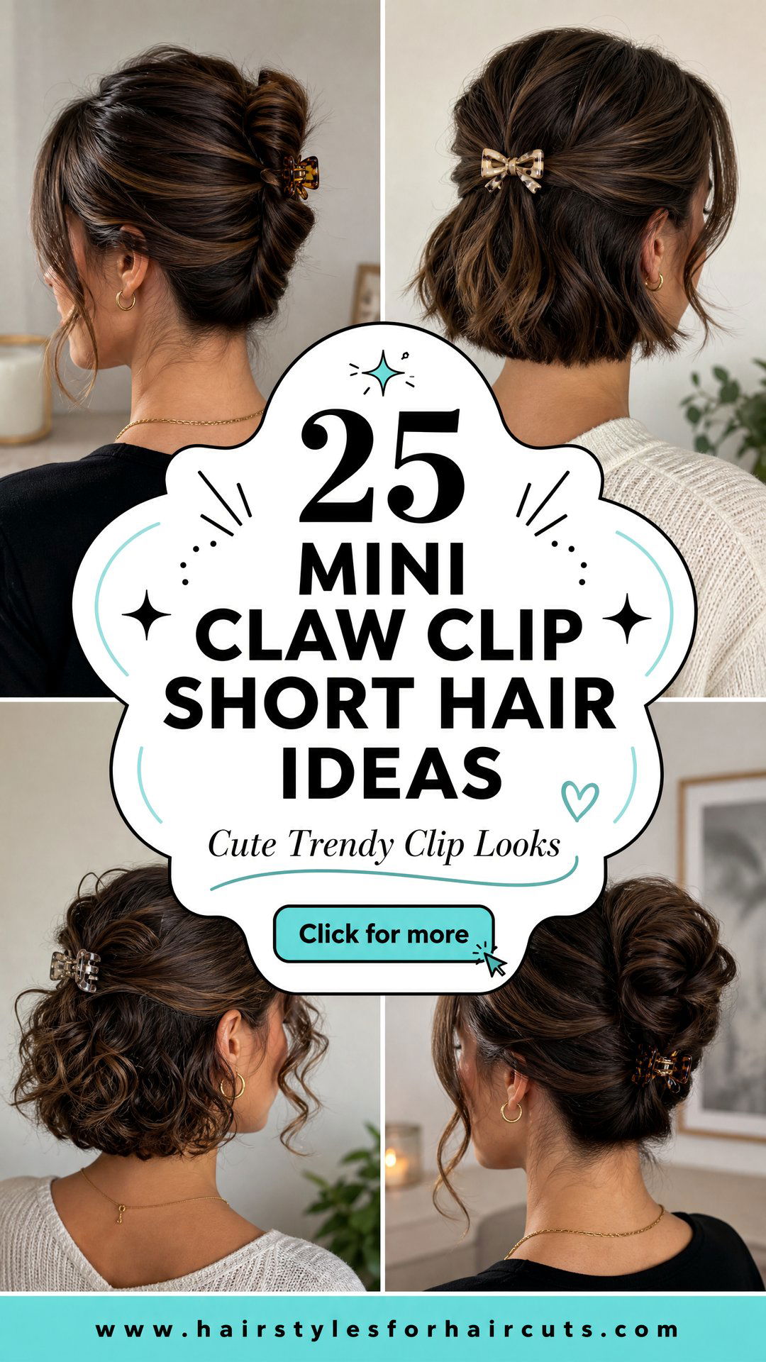 25 Mini Claw Clip Hairstyles for Short Hair Cute Ideas - 25 Mini Claw Clip Hairstyles for Short Hair: Cute Ideas