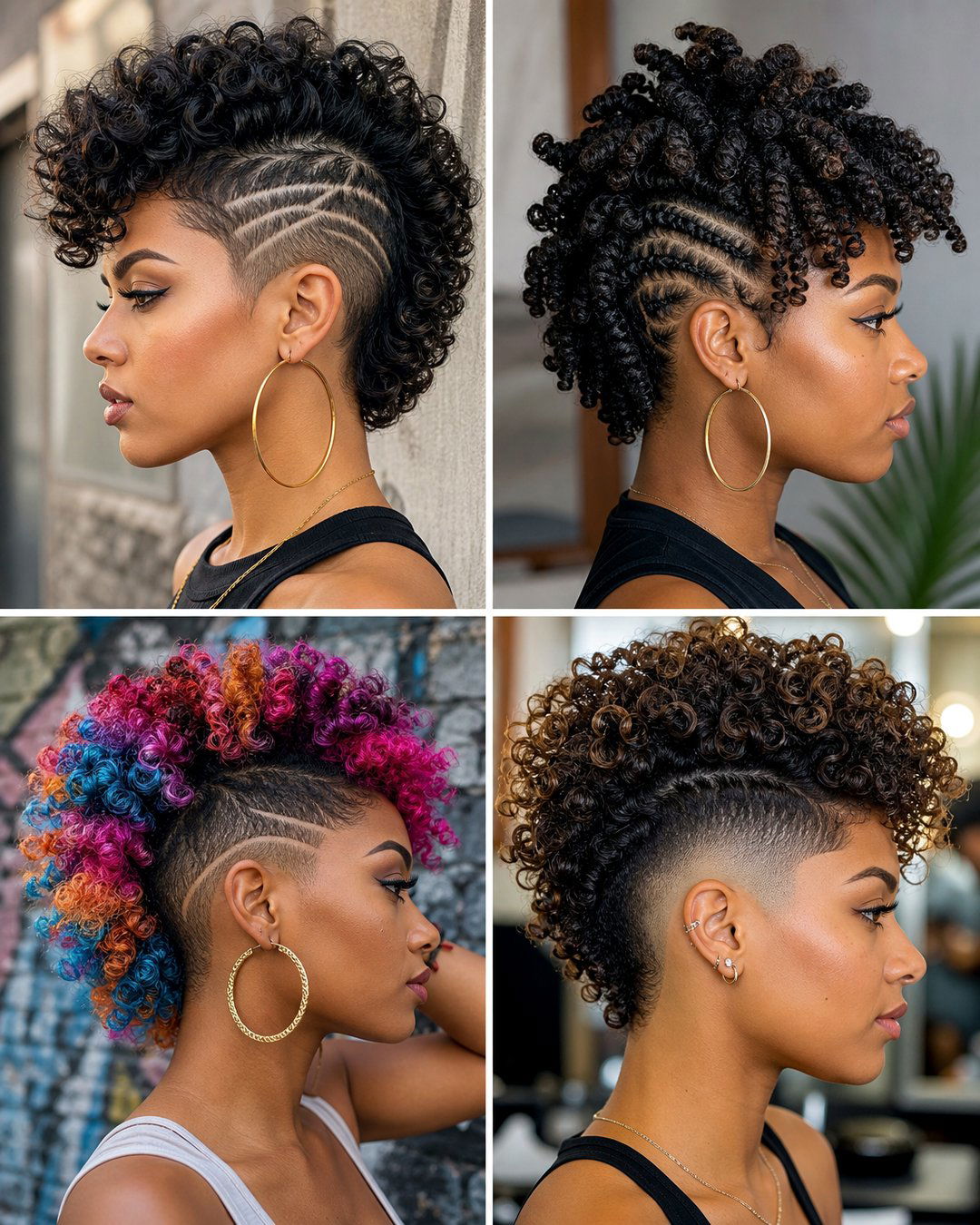 25 Mohawk Hairstyles for Curly Hair Bold and Beautiful