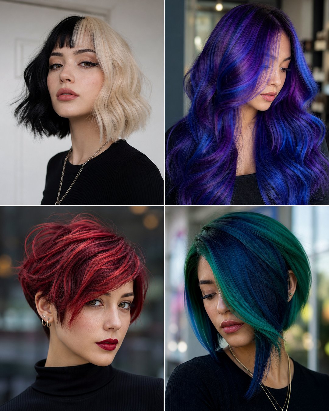 25 Multicolor Hairstyles Bold and Vibrant Hair Ideas