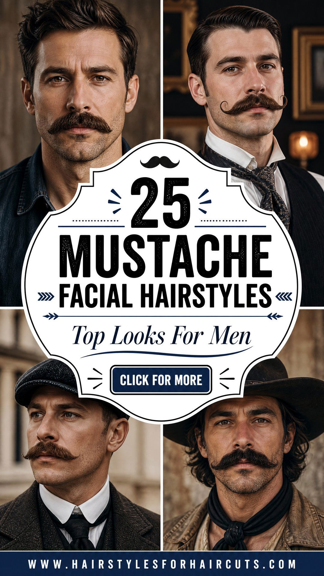 25 Mustache Facial Hairstyles Top Looks for Men - 25 Mustache Facial Hairstyles: Top Looks for Men