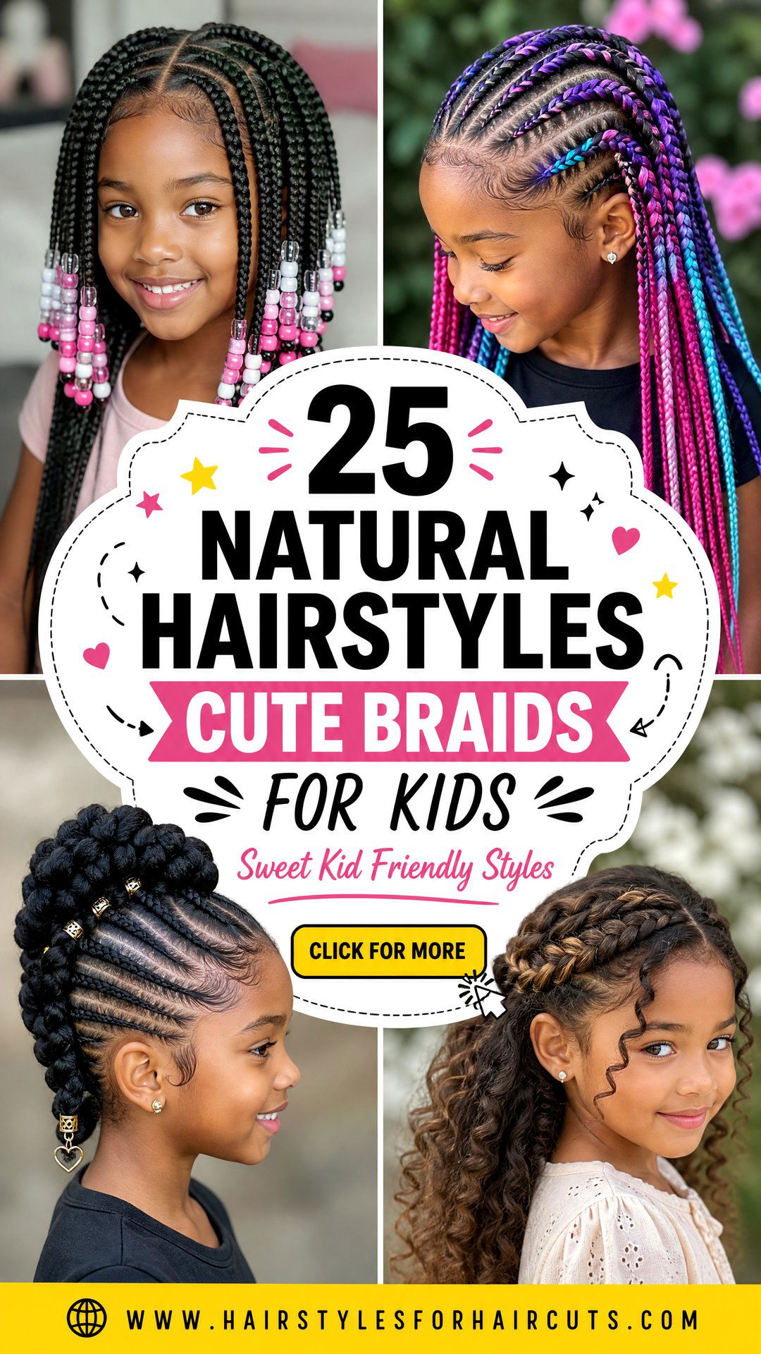 25 Natural Hairstyles Cute Braids for Kids to Try - 25 Natural Hairstyles Cute Braids for Kids to Try