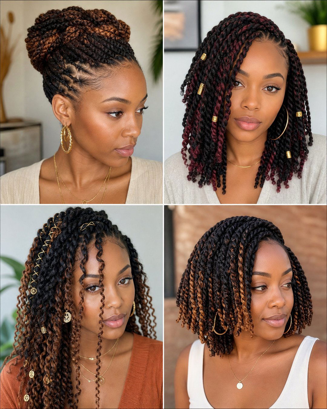 25 Natural Twists Hairstyles for Black Hair to Try