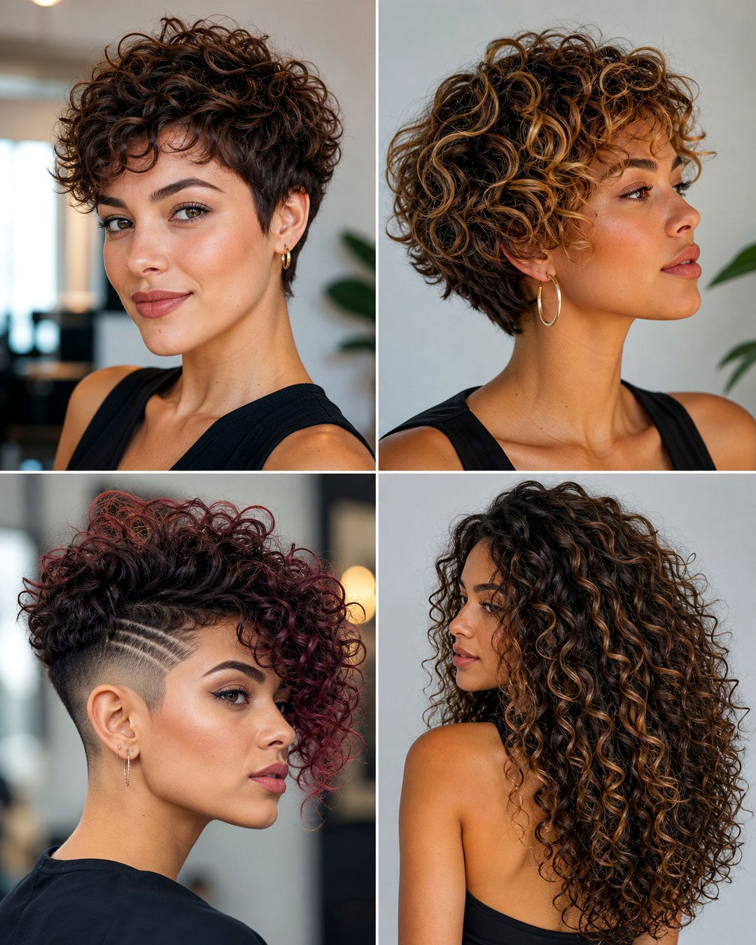 25 Oval Face Haircuts Curly Hair Flattering Styles