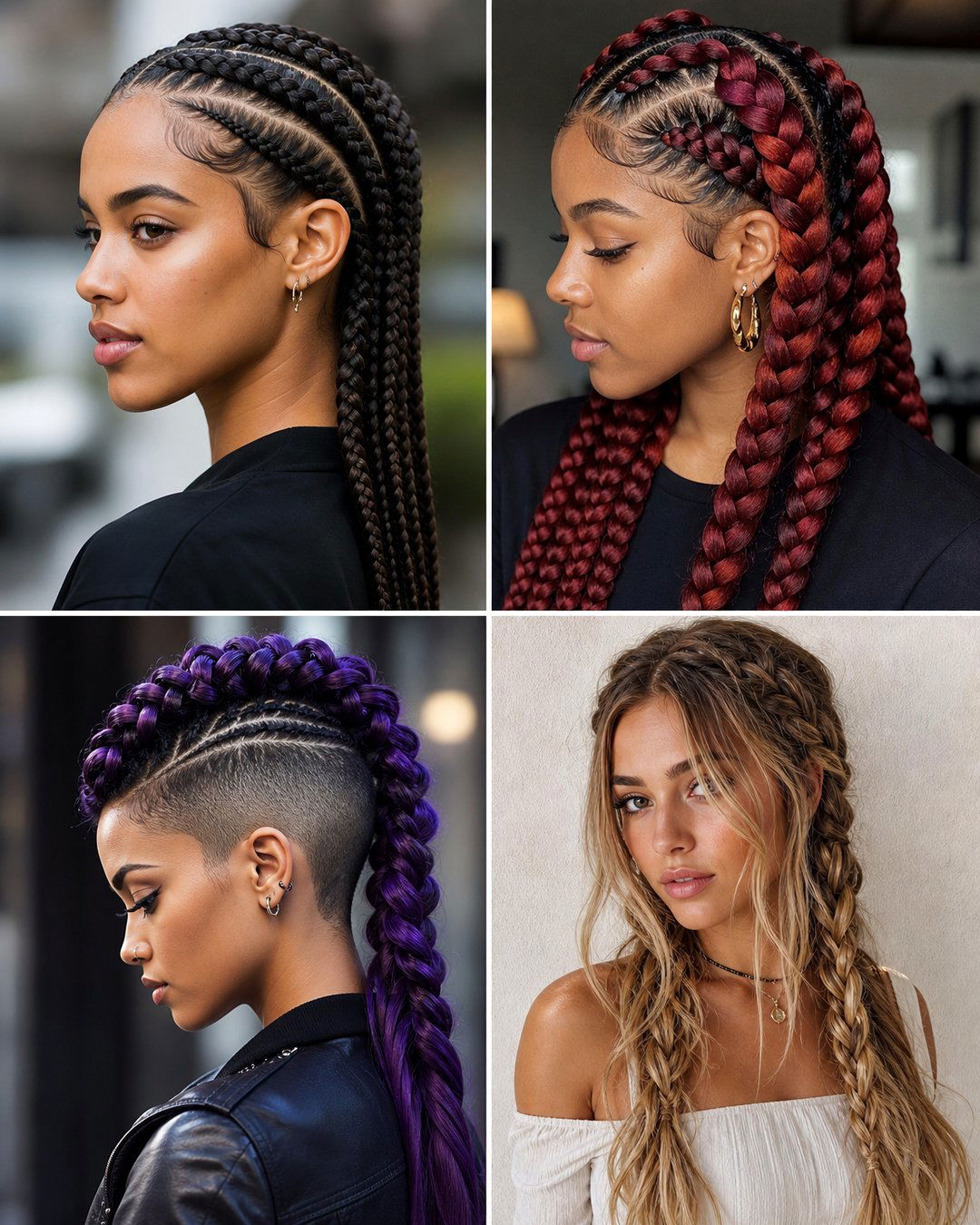 25 Plaits Hairstyles for Black Hair Stunning Ideas