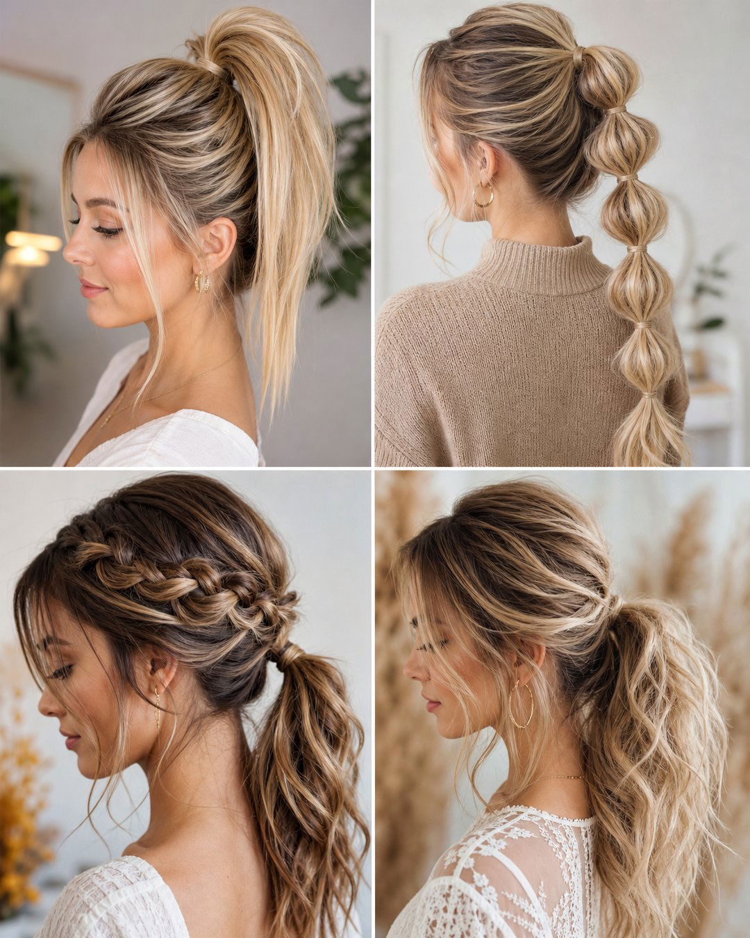 25 Ponytail Hairstyles for Thin Hair That Add Volume