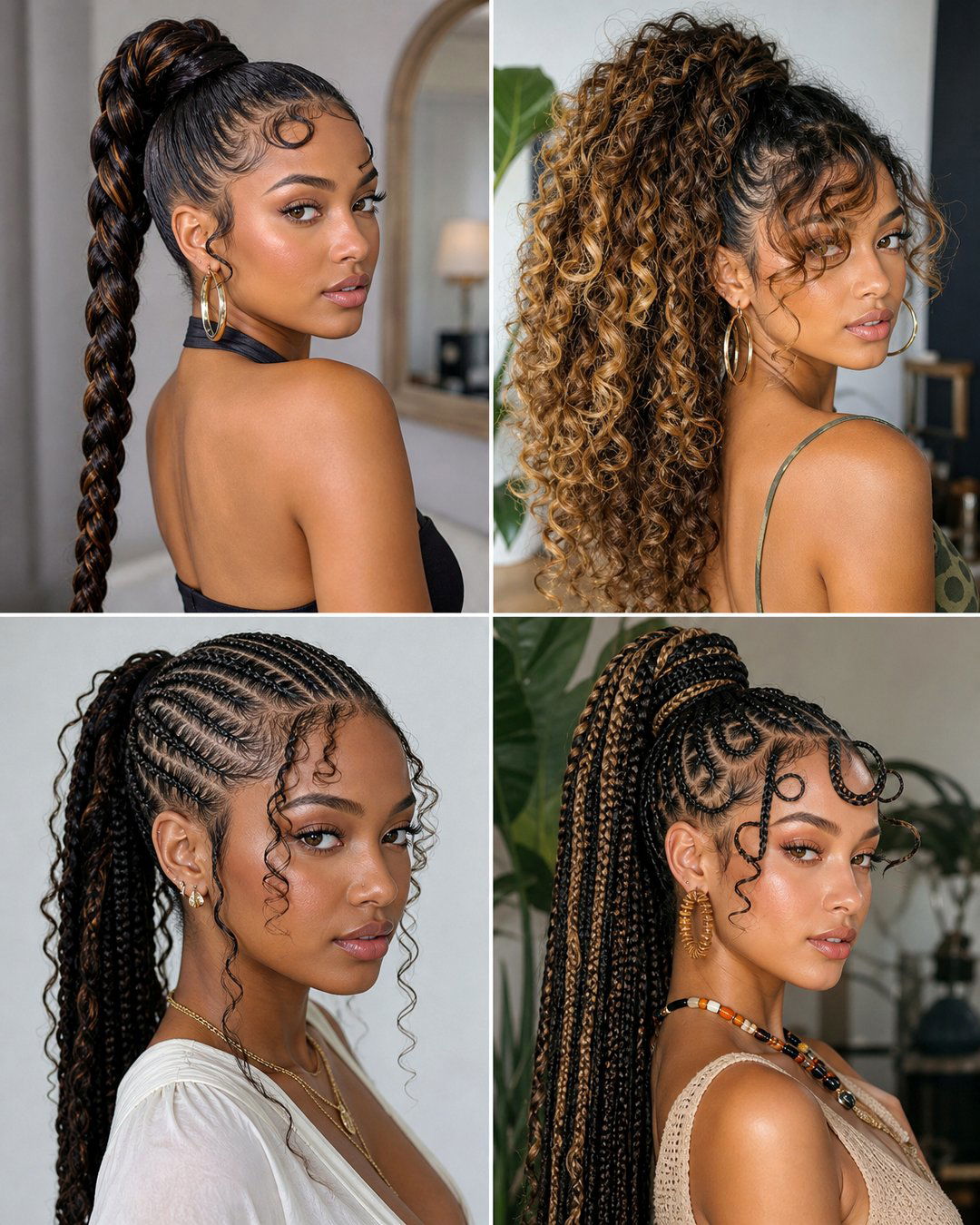 25 Ponytail and Bang Hairstyles for Black Hair