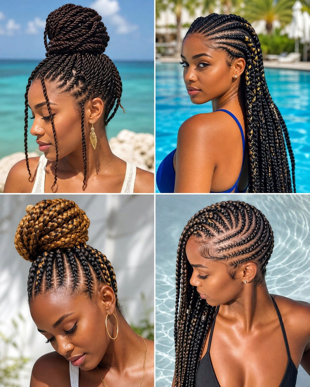 25 Pool Hairstyles for Swimming Black Hair Stylish Looks