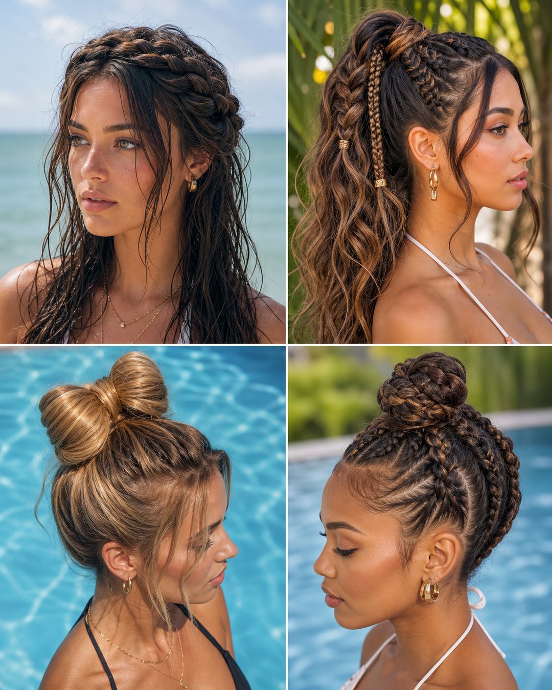 25 Pool Party Hairstyles Chic and Splash-Proof Looks