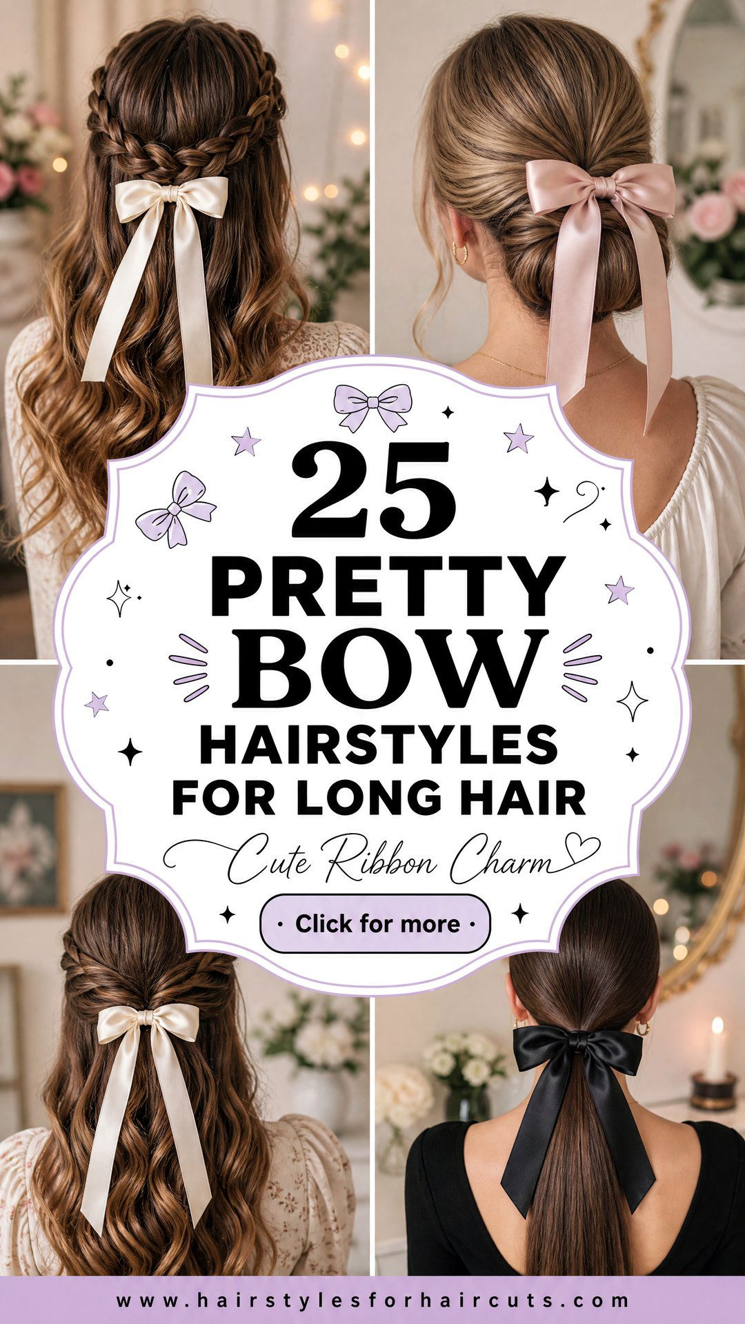 25 Pretty Bow Hairstyles for Long Hair to Try Now - 25 Pretty Bow Hairstyles for Long Hair to Try Now
