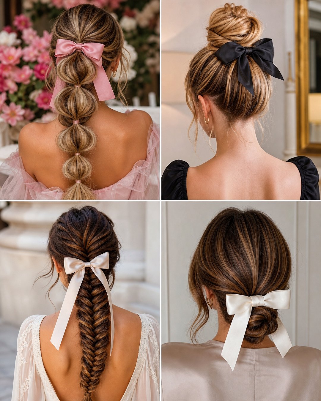 25 Pretty Bow Hairstyles for Long Hair to Try Now