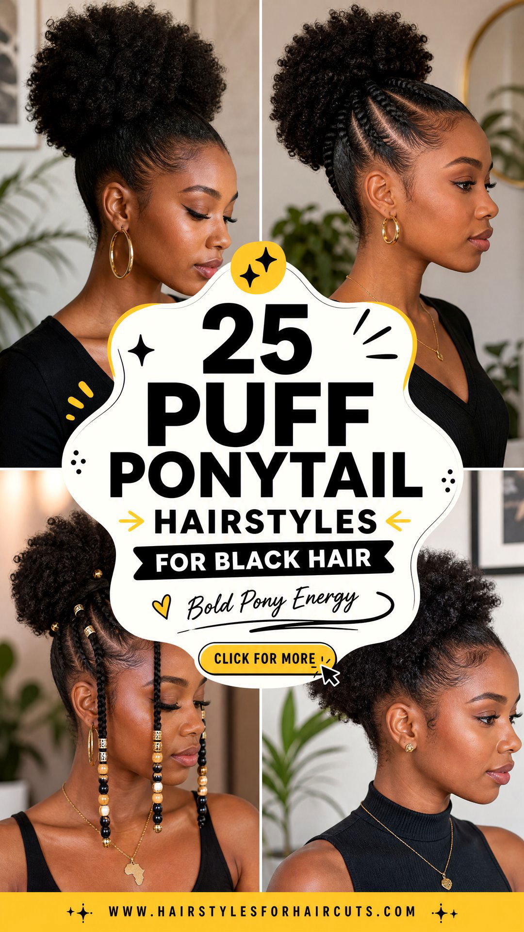 25 Puff Ponytail Hairstyles for Black Hair to Try - 25 Puff Ponytail Hairstyles for Black Hair to Try