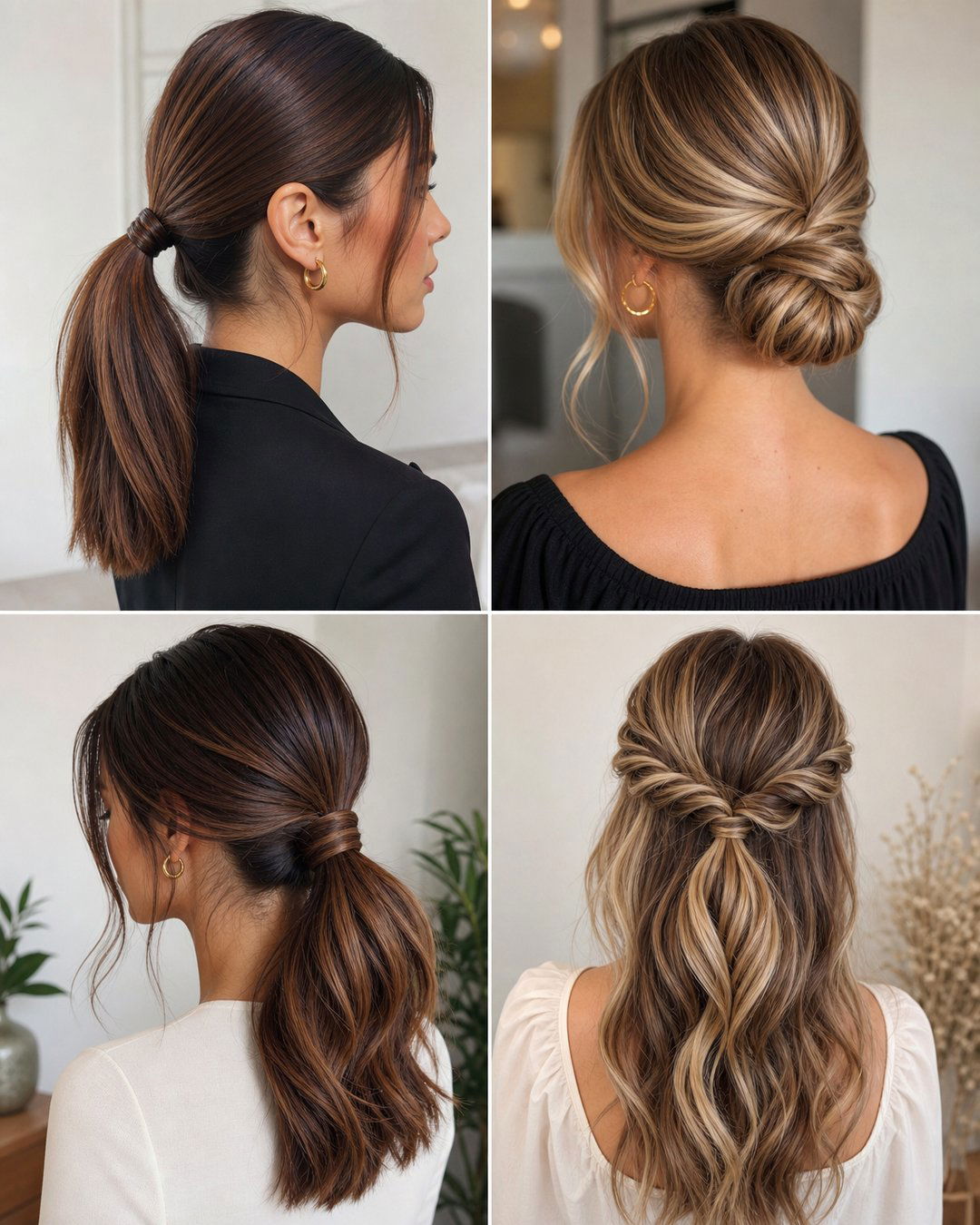 25 Pulled Back Hairstyles for Medium Length Hair Ideas