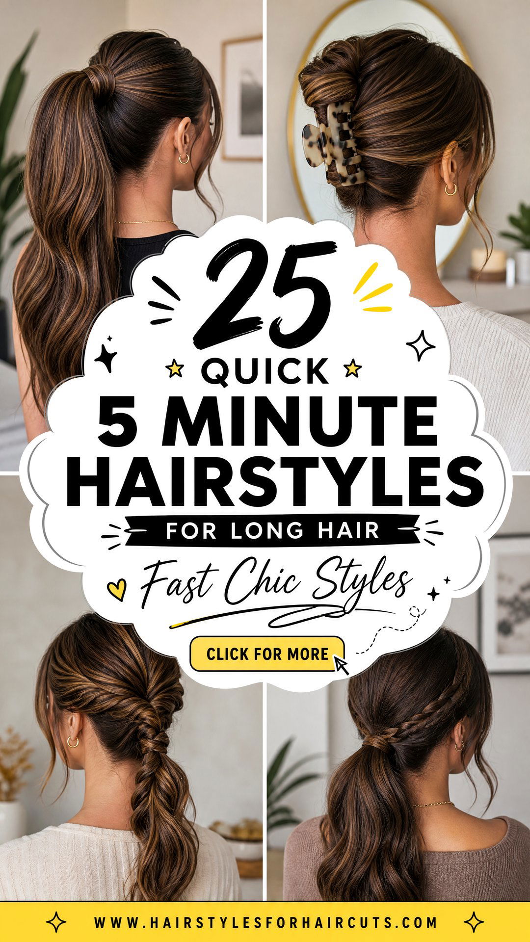 25 Quick 5 Minute Hairstyles for Long Hair to Try Today - 25 Quick 5 Minute Hairstyles for Long Hair to Try Today