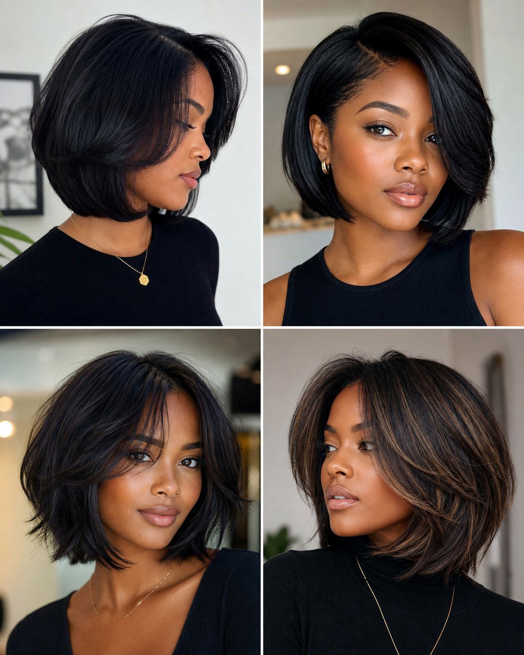 25 Real Hair Black Layered Bob Hairstyles to Try