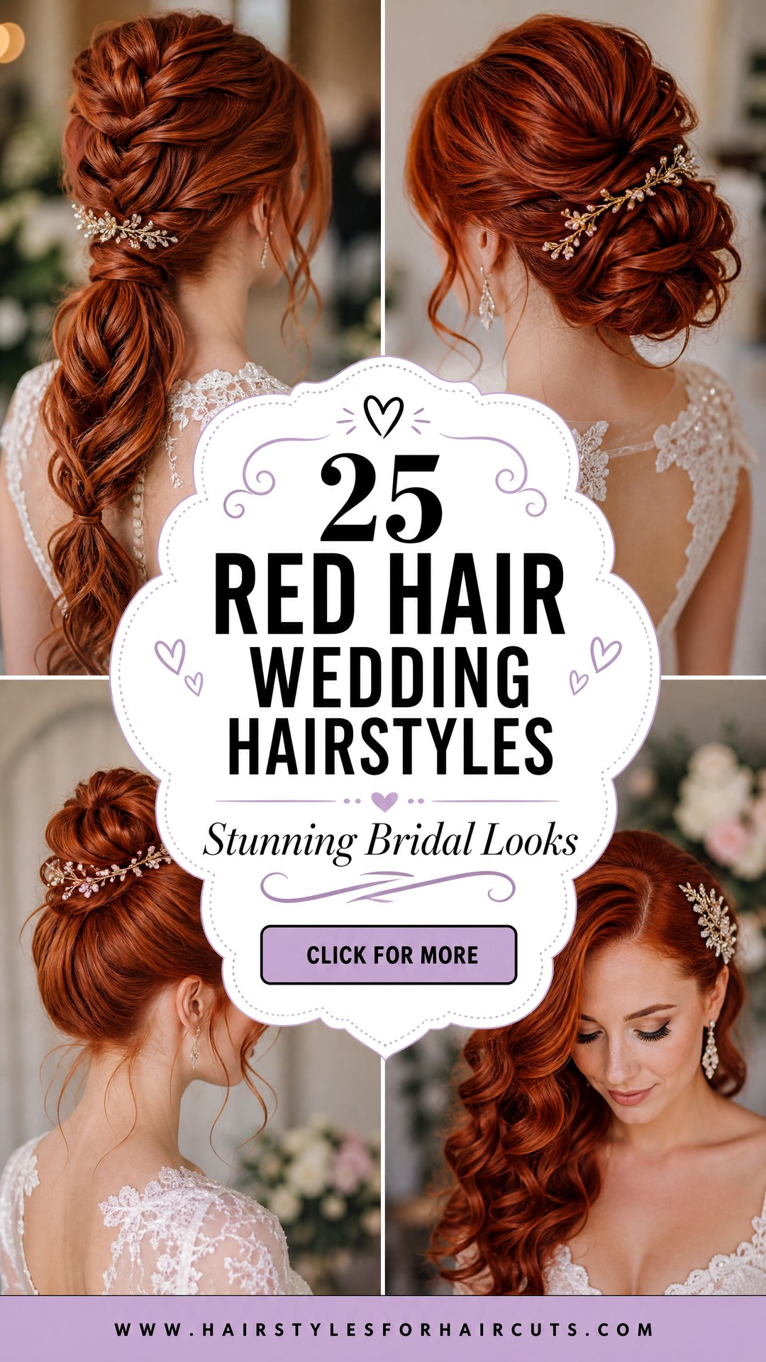 25 Red Hair Wedding Hairstyles for Stunning Brides - 25 Red Hair Wedding Hairstyles for Stunning Brides