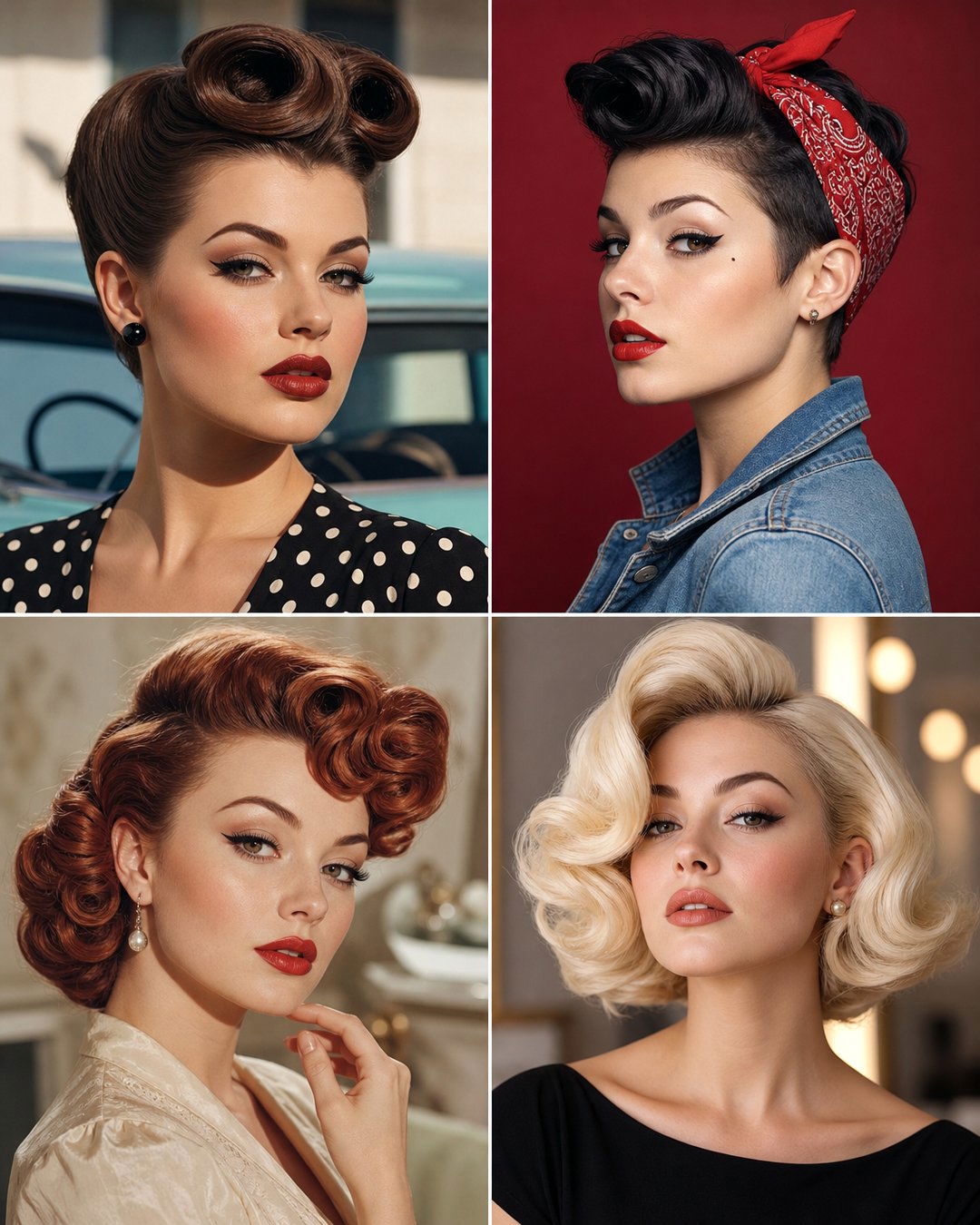 25 Retro Short Hair Pin Up Hairstyles to Try Today