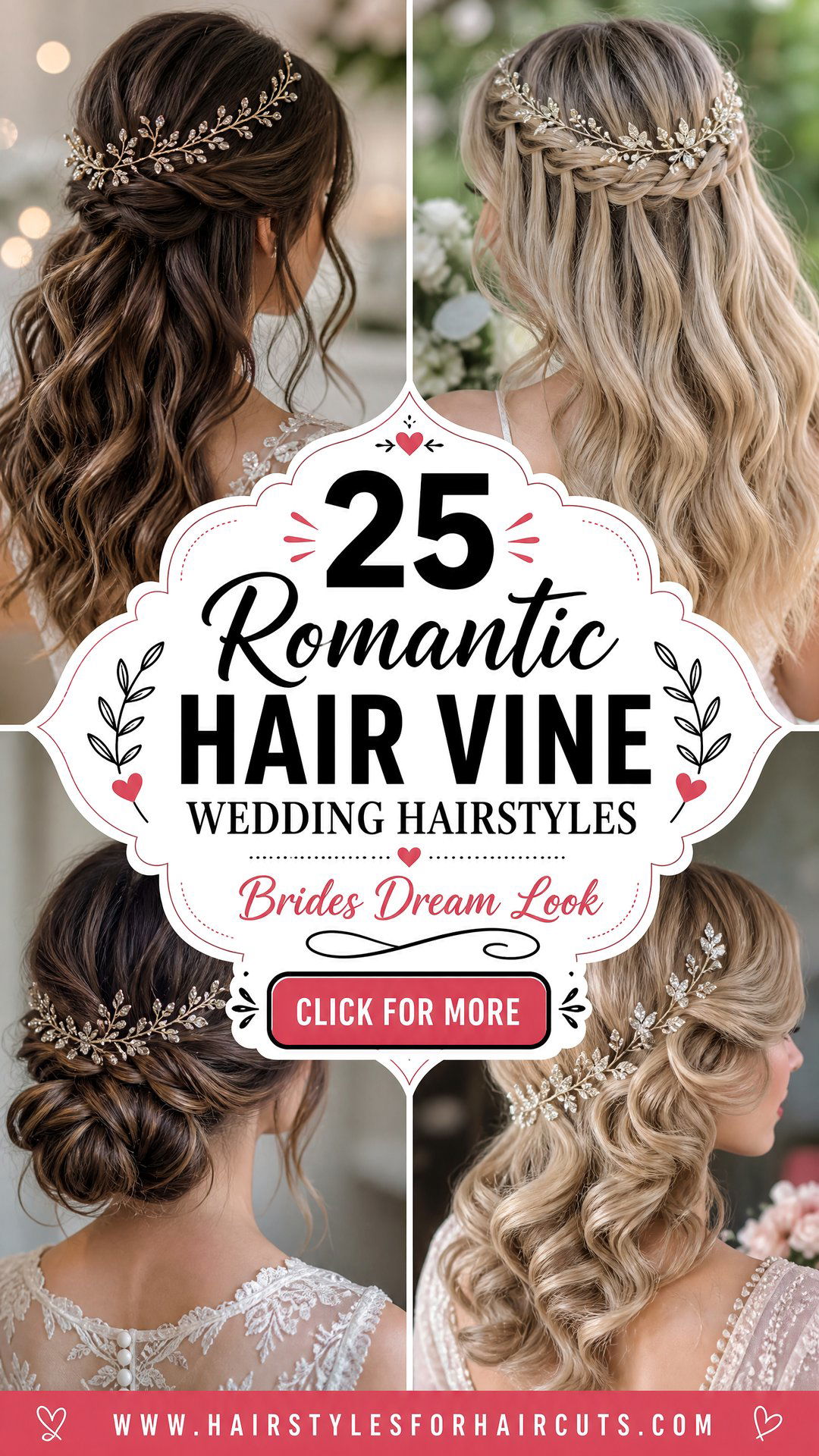 25 Romantic Hair Vine Wedding Hairstyles for Brides - 25 Romantic Hair Vine Wedding Hairstyles for Brides