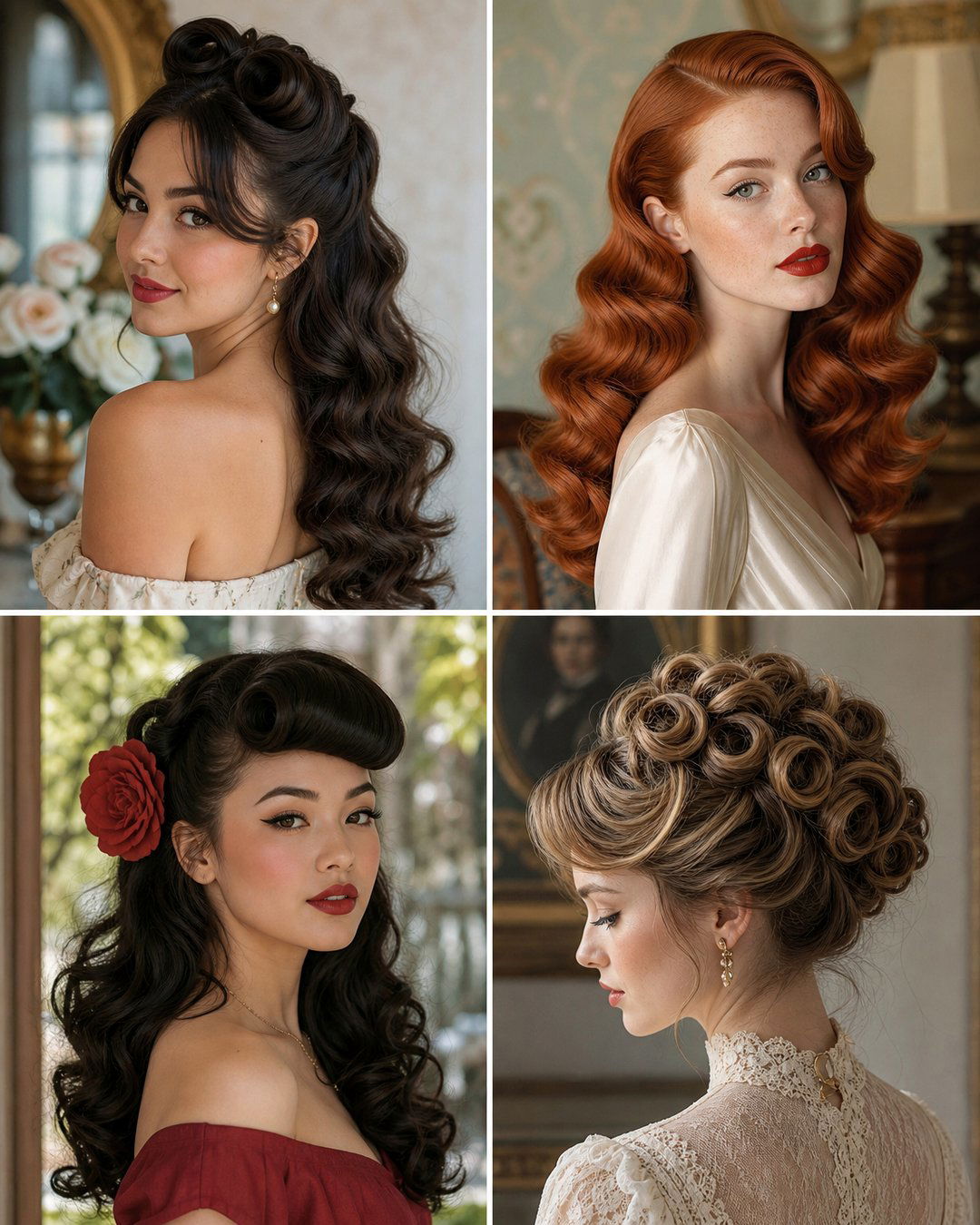 25 Romantic Medium Length Hair Vintage Wedding Hairstyles