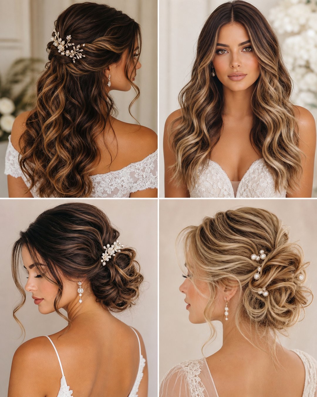 25 Romantic Wedding Hairstyles for Wavy Hair Brides