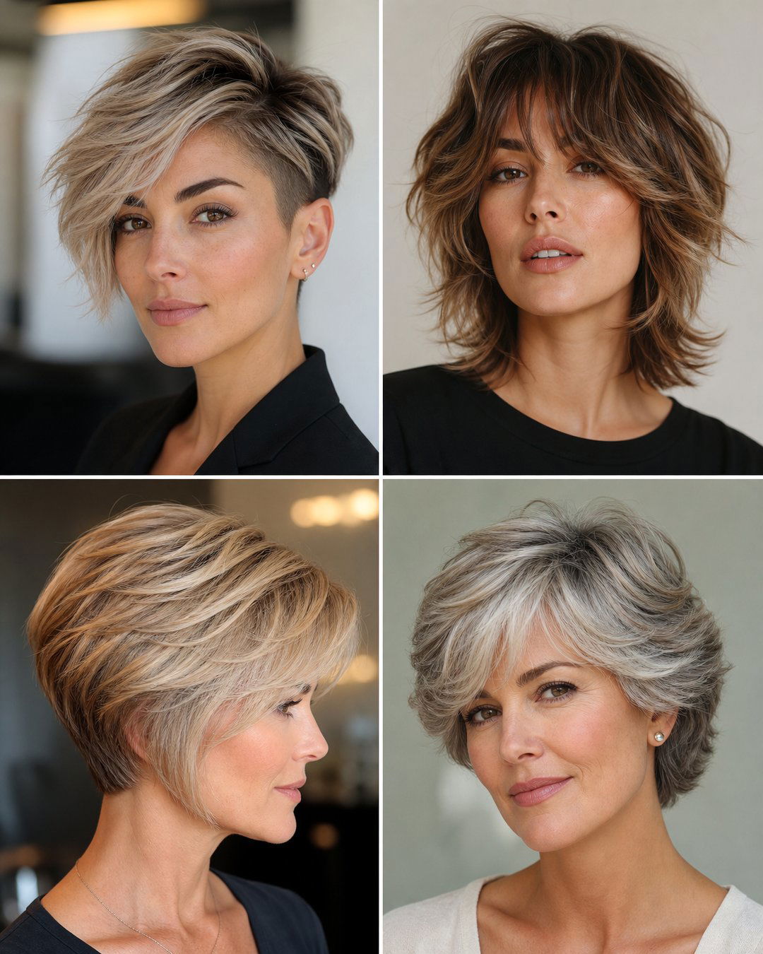 25 Round Face Thick Hair Short Haircuts to Flatter