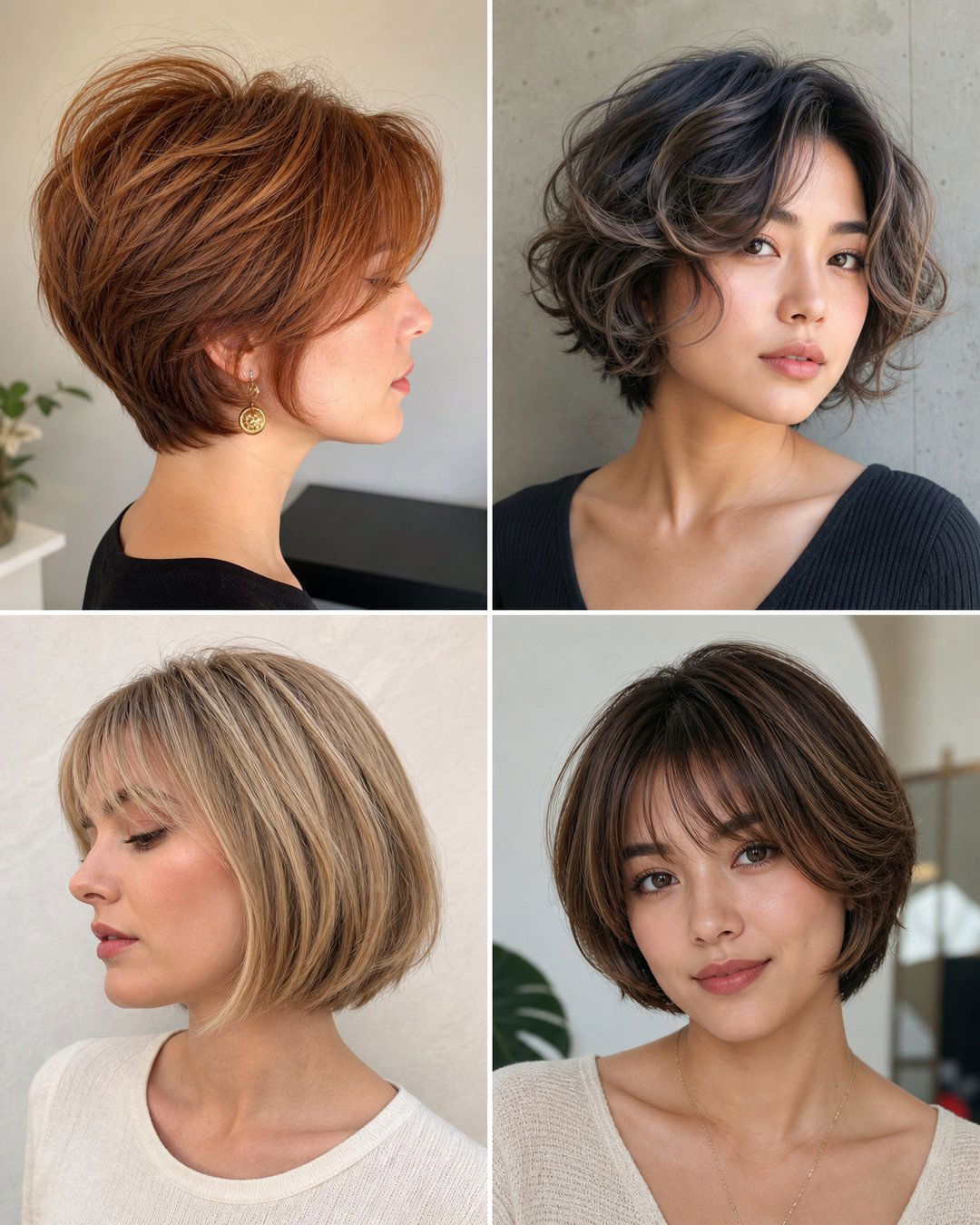25 Round Layers Haircuts for Short Hair Trendy Styles