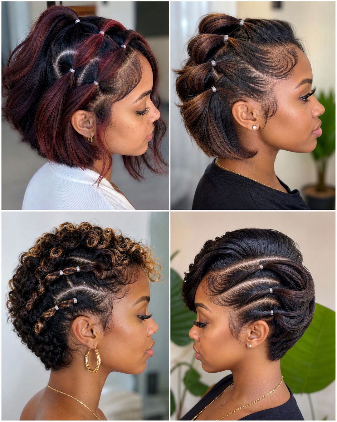 25 Rubber Band Hairstyles for Short Hair Easy Looks