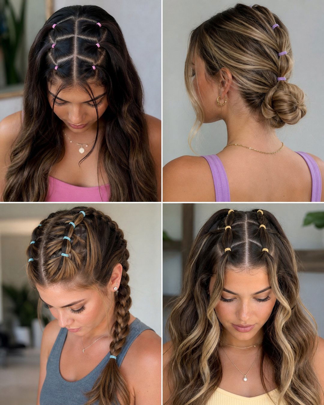 25 Rubber Band Hairstyles for Straight Hair to Try