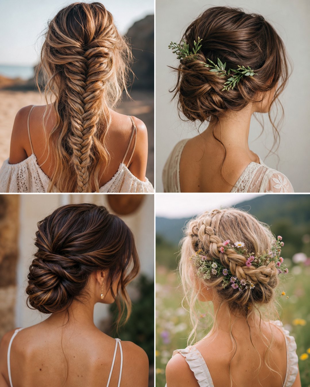 25 Rustic Wedding Hairstyles for Long Hair Boho Looks