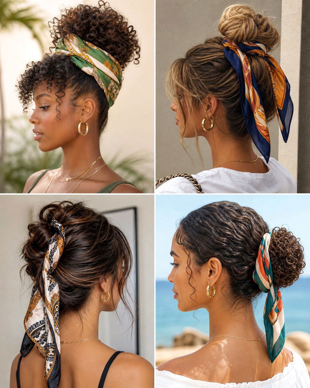 25 Scarf Hairstyles for Curly Hair Chic and Easy Looks