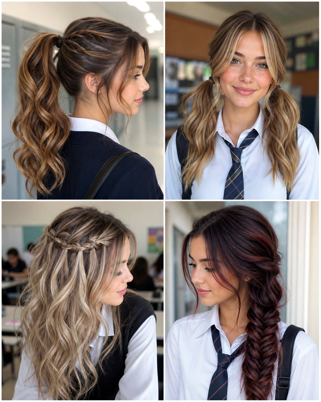 25 School Hairstyles Easy and Cute Looks for Every Day