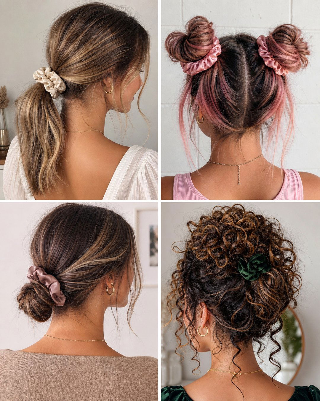 25 Scrunchie Hairstyles for Thin Hair Cute Volume Boosters