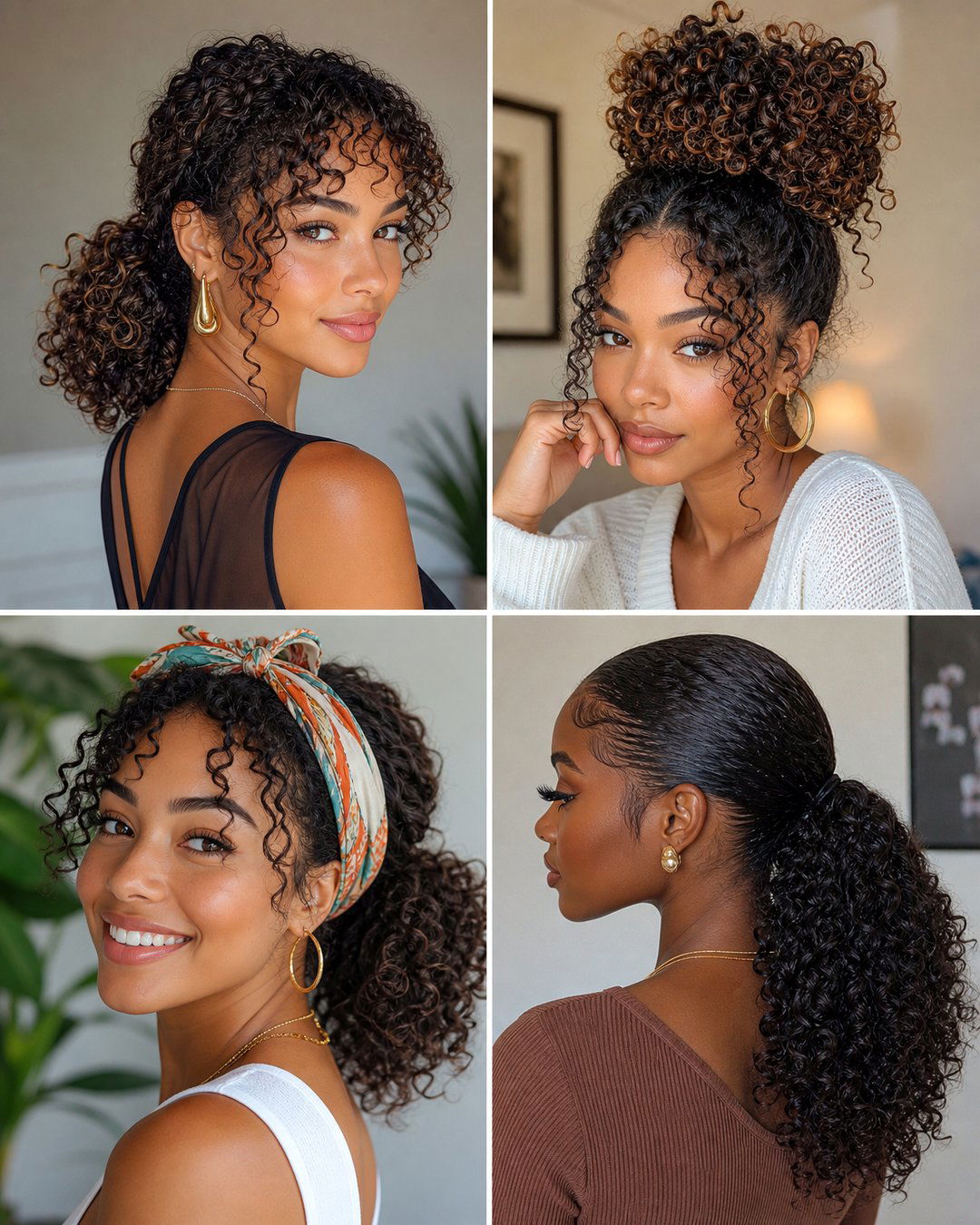 25 Short Curly Ponytail Hairstyles for Black Hair Ideas