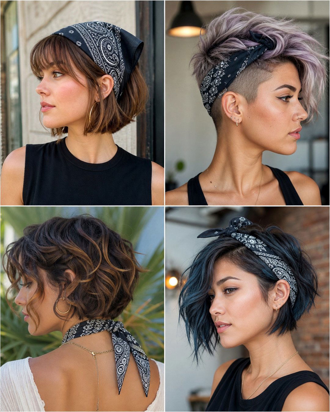 25 Short Hair Bandana Hairstyles for a Chic Look