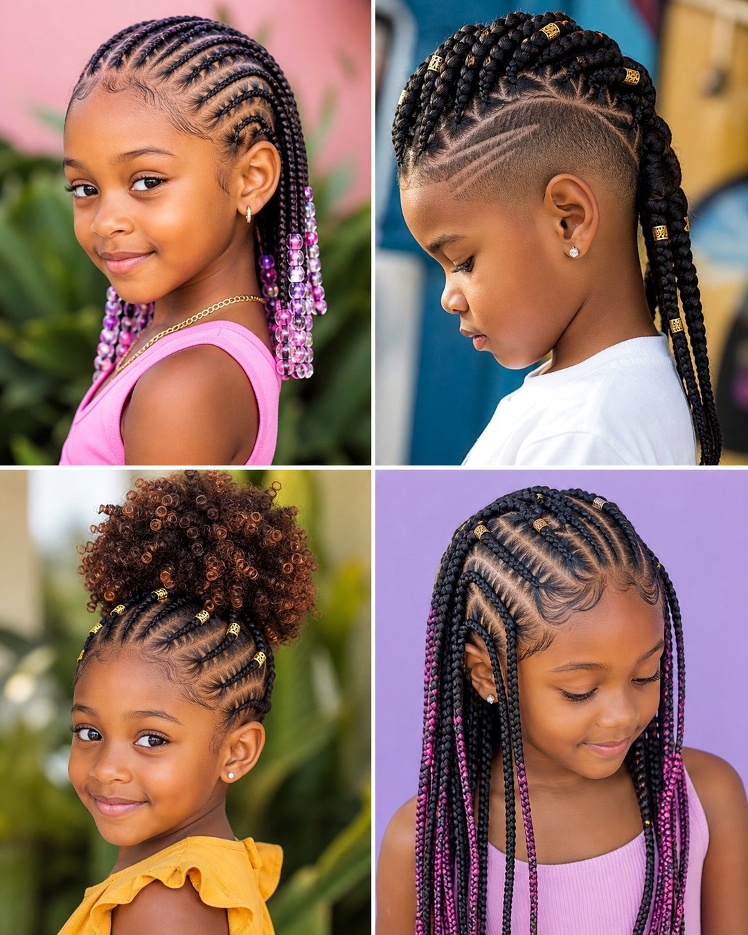 25 Short Hair Childrens Braids Black Hairstyles to Try