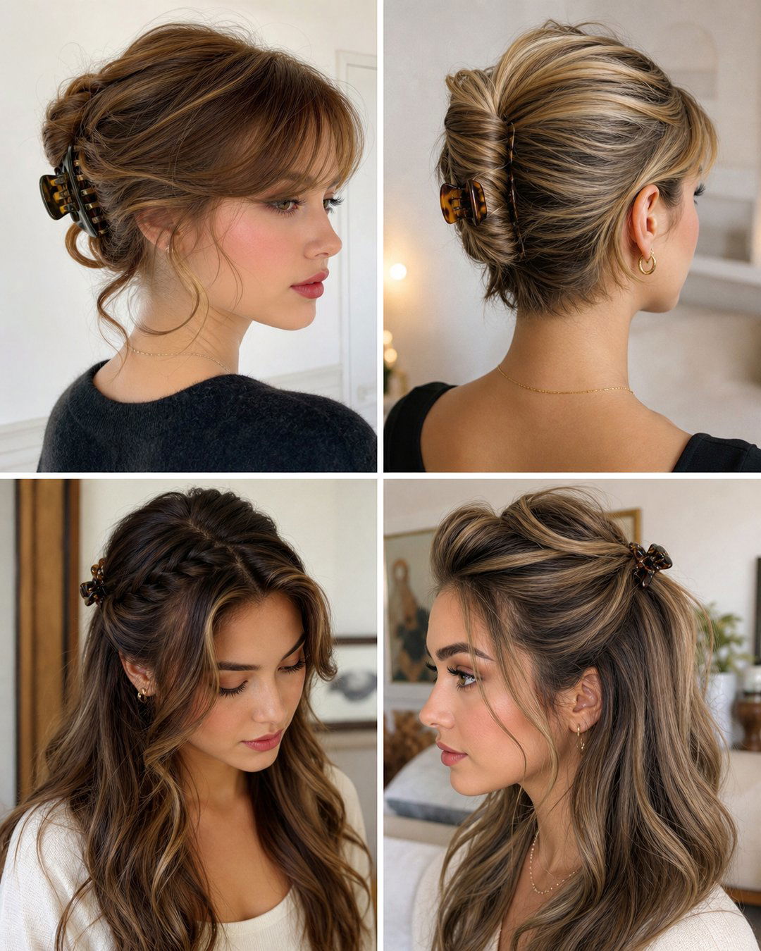 25 Short Hair Hairstyles With Mini Claw Clips Ideas
