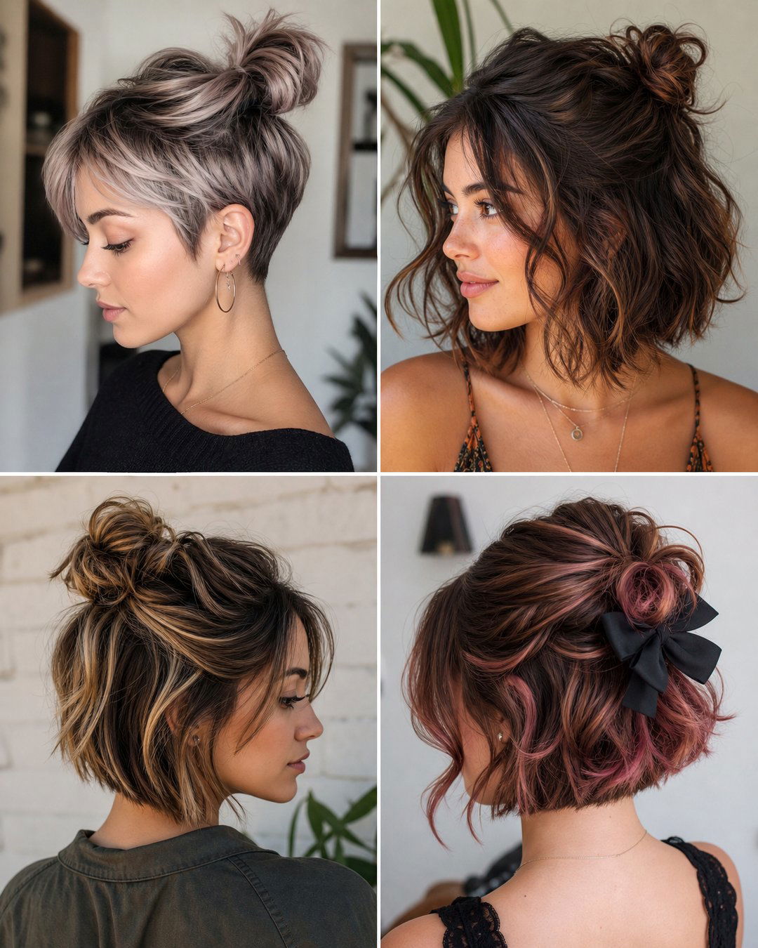 25 Short Hair Half Bun Hairstyles for Effortless Chic