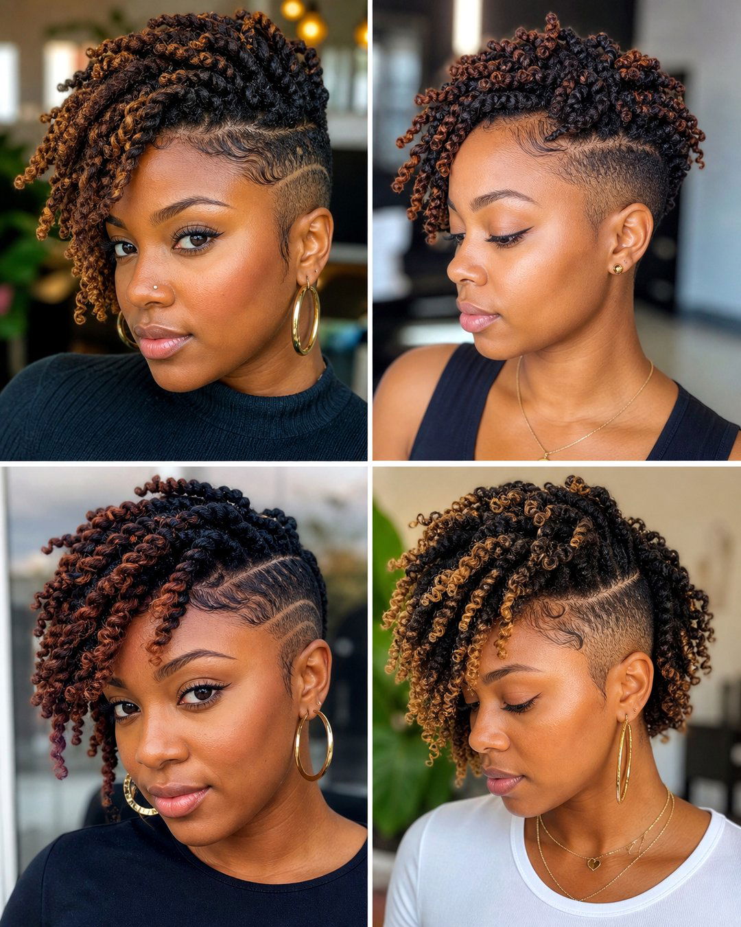 25 Short Hairstyles Kinky Twist With Tapered Sides Ideas