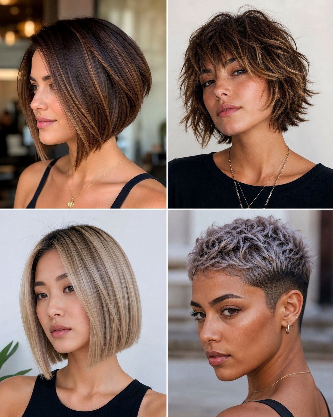 25 Short Hairstyles for Women Round Face Slimming Cuts