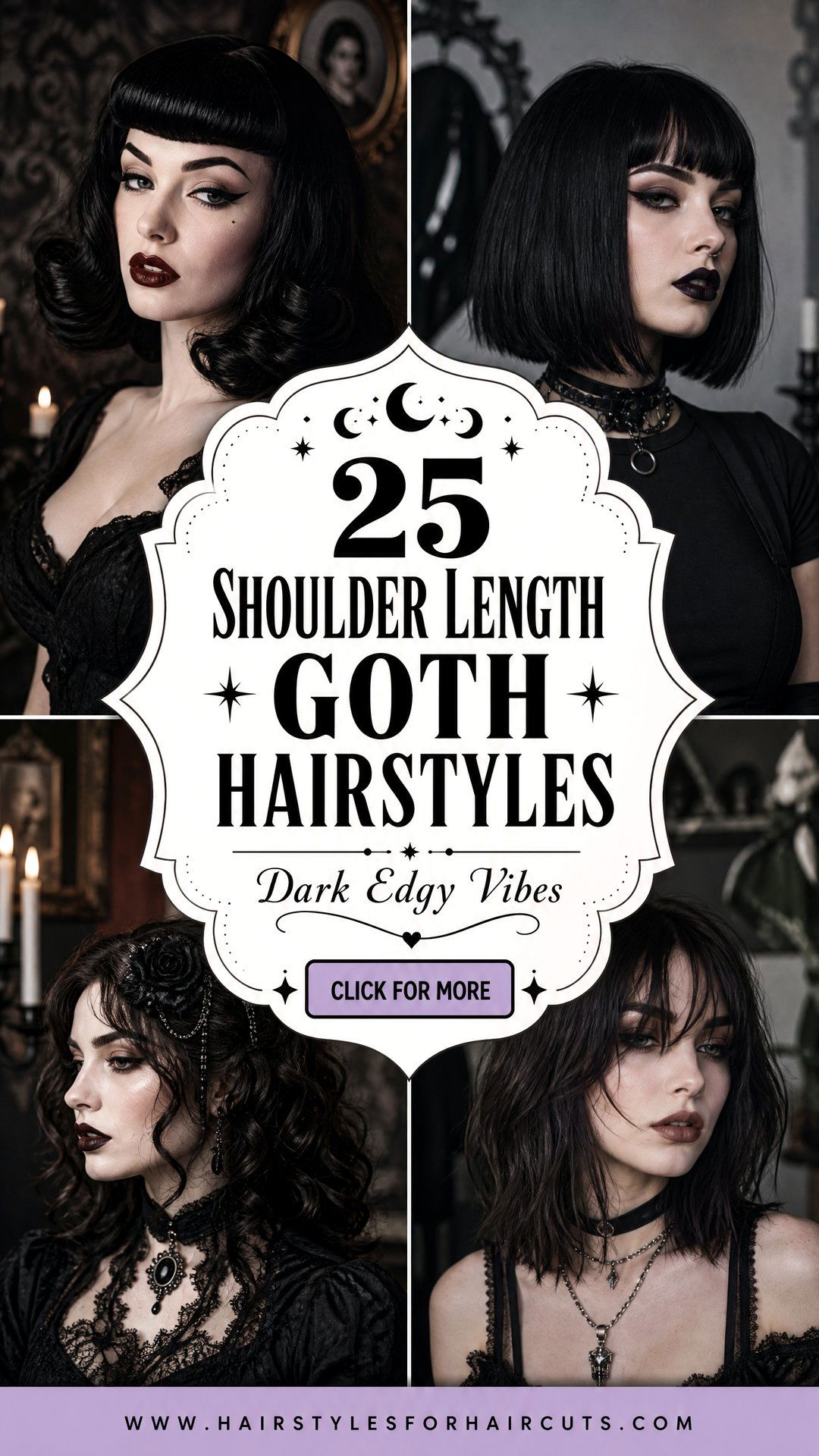 25 Shoulder Length Goth Hairstyles for Medium Hair - 25 Shoulder Length Goth Hairstyles for Medium Hair